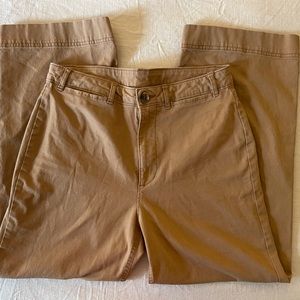 High waisted wide leg cropped pants